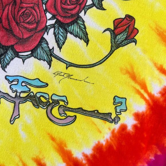 Vintage Grateful Dead Space Your Face Graphic Tie Dye Shirt Liquid Blue 1992 - Picture 5 of 11